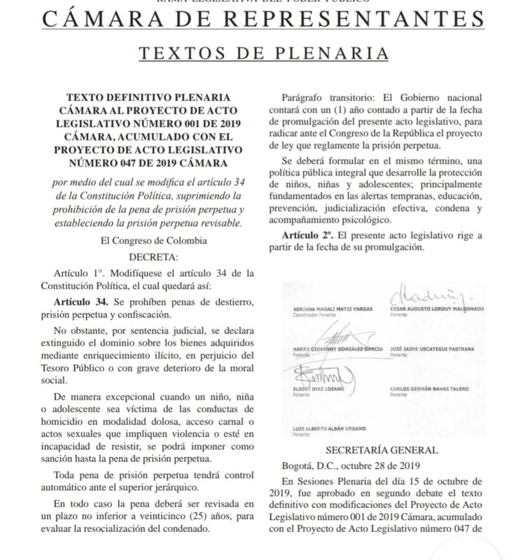 Falta poco para lograr aprobación de cadena perpetua en el Congreso 3