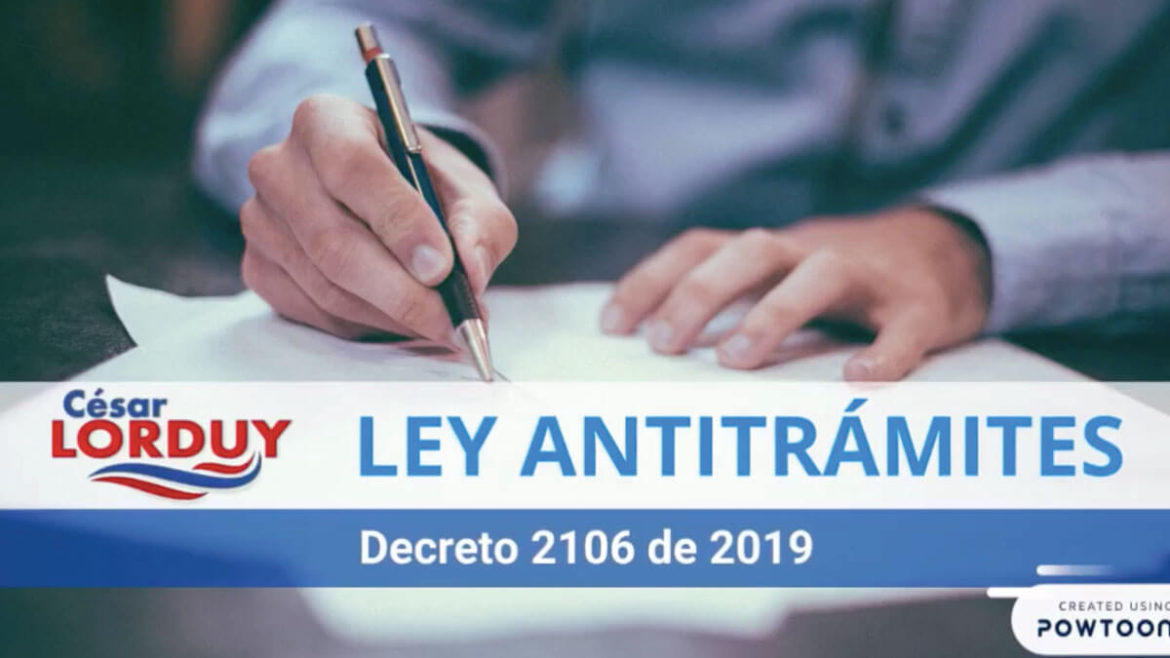 No mas tramites Ley Antitrámites Decreto 2106 2019