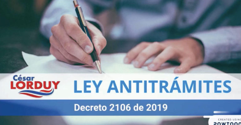 No mas tramites Ley Antitrámites Decreto 2106 2019