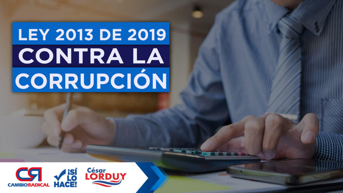 Ley 2013 de 2019 contra la corrupción