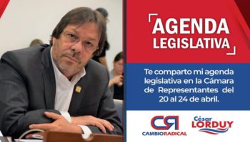 Agenda de Cesar Lorduy en la Cámara de Representantes del 20 al 24 de abril 1