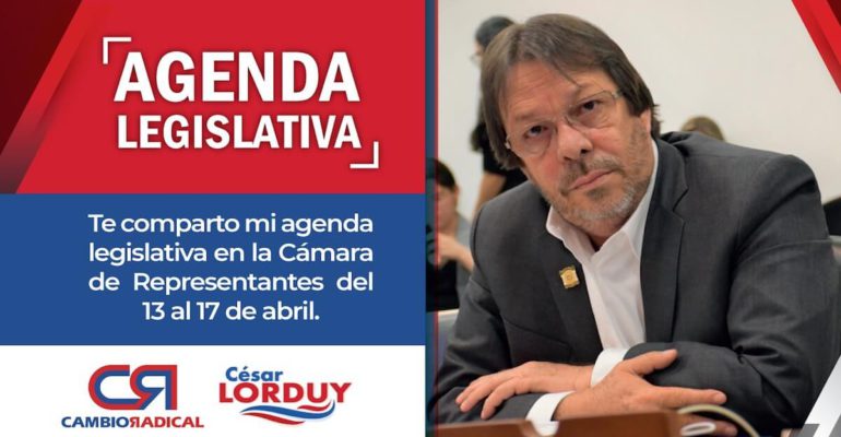 agenda legislativa 13 al 17 de abril