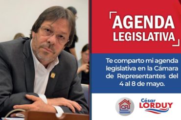 Cesar Lorduy agenda del 4 a 8 de mayo