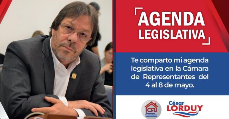 Cesar Lorduy agenda del 4 a 8 de mayo