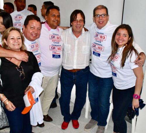 Cesar Lorduy y Arturo Char en encuentros con sectores sociales durante campaña al Congreso 79