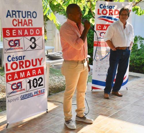Cesar Lorduy y Arturo Char en encuentros con sectores sociales durante campaña al Congreso 98