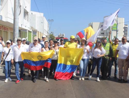 Cesar Lorduy asistió a marcha en solidaridad con la Policía Nacional de Colombia 4