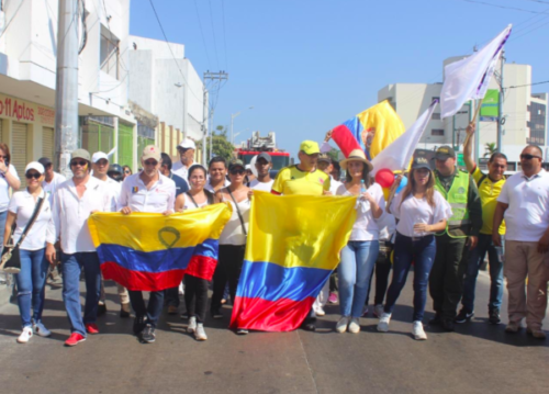 Cesar Lorduy asistió a marcha en solidaridad con la Policía Nacional de Colombia 9